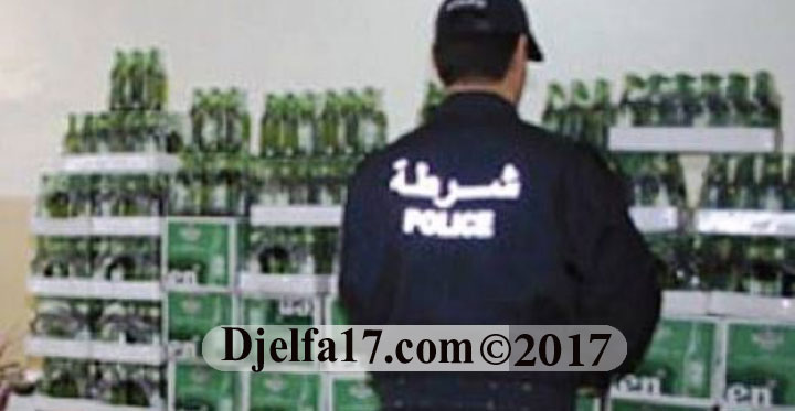 الفرقة المتنقلة للشرطة القضائية بأمن دائرة حاسي بحبح بولاية الجلفة، تحجز 522 وحدة مشروب كحولي