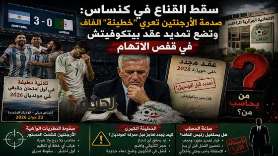 سقط القناع في كنساس: صدمة الأرجنتين تعري “خطيئة” الفاف وتضع تمديد عقد بيتكوفيتش في قفص الاتهام