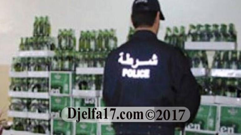 في إطار مكافحة ظاهرة بيع المشروبات الكحولية قوات الشرطة بالأمن الحضري السابع بأمن ولاية الجلفة تحجز 1839 وحدة مشروب كحولي